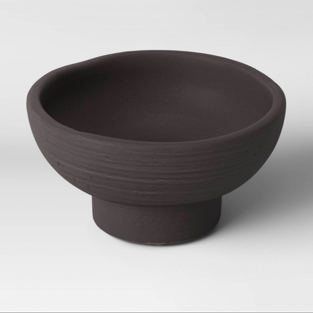 NIB Moderm Footed Bowl-charcoal- Threshold
